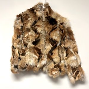 Zadig & Voltaire Liam Deluxe Real Fox Fur Patchwork Jacket In Beige - S